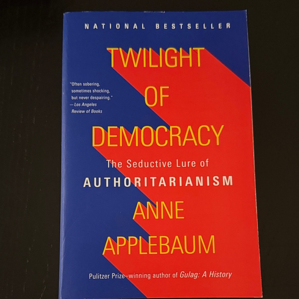Indigo Blue and Red 'Twilight of Democracy' Book